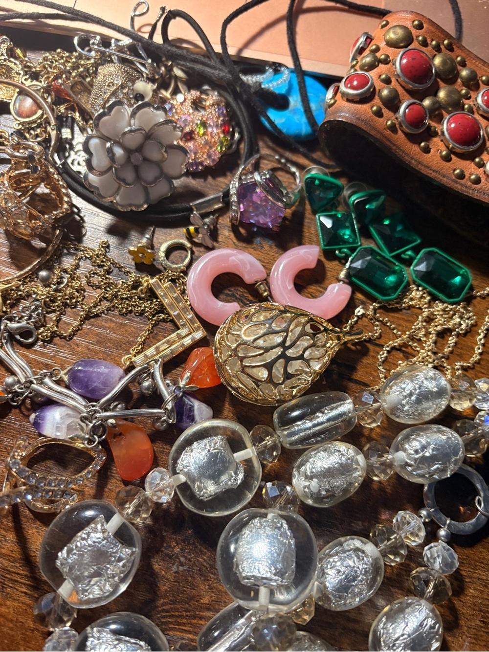 Mixed random Gemstone Women's Jewelry Bag